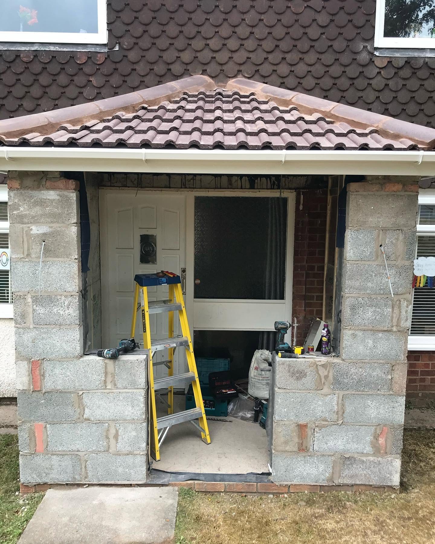 House entrance during a building project where Pro-Detect carried out the electrical work