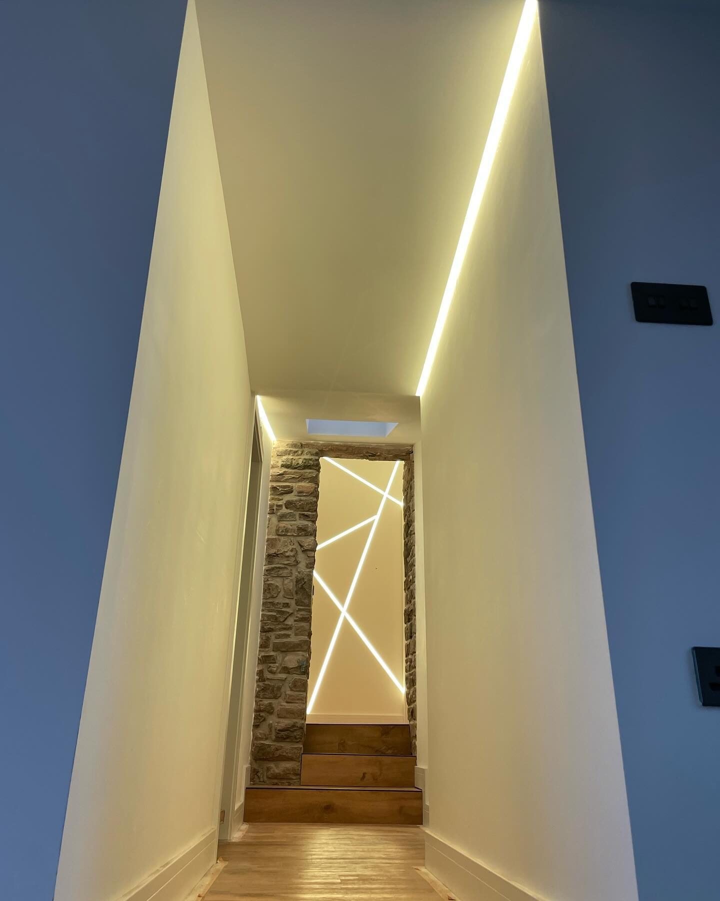 Completed domestic electrical installation photographed after handover